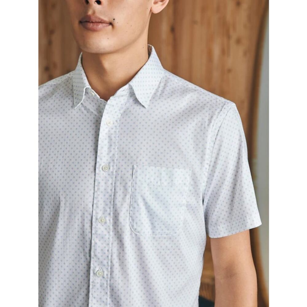 Faherty Movement™ Short Sleeve Shirt Mist Sunburst Print Size Small